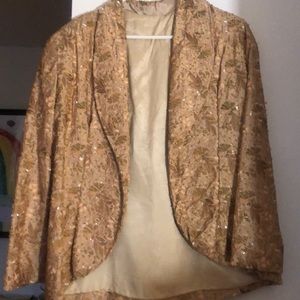 Hand-beaded vintage top coat